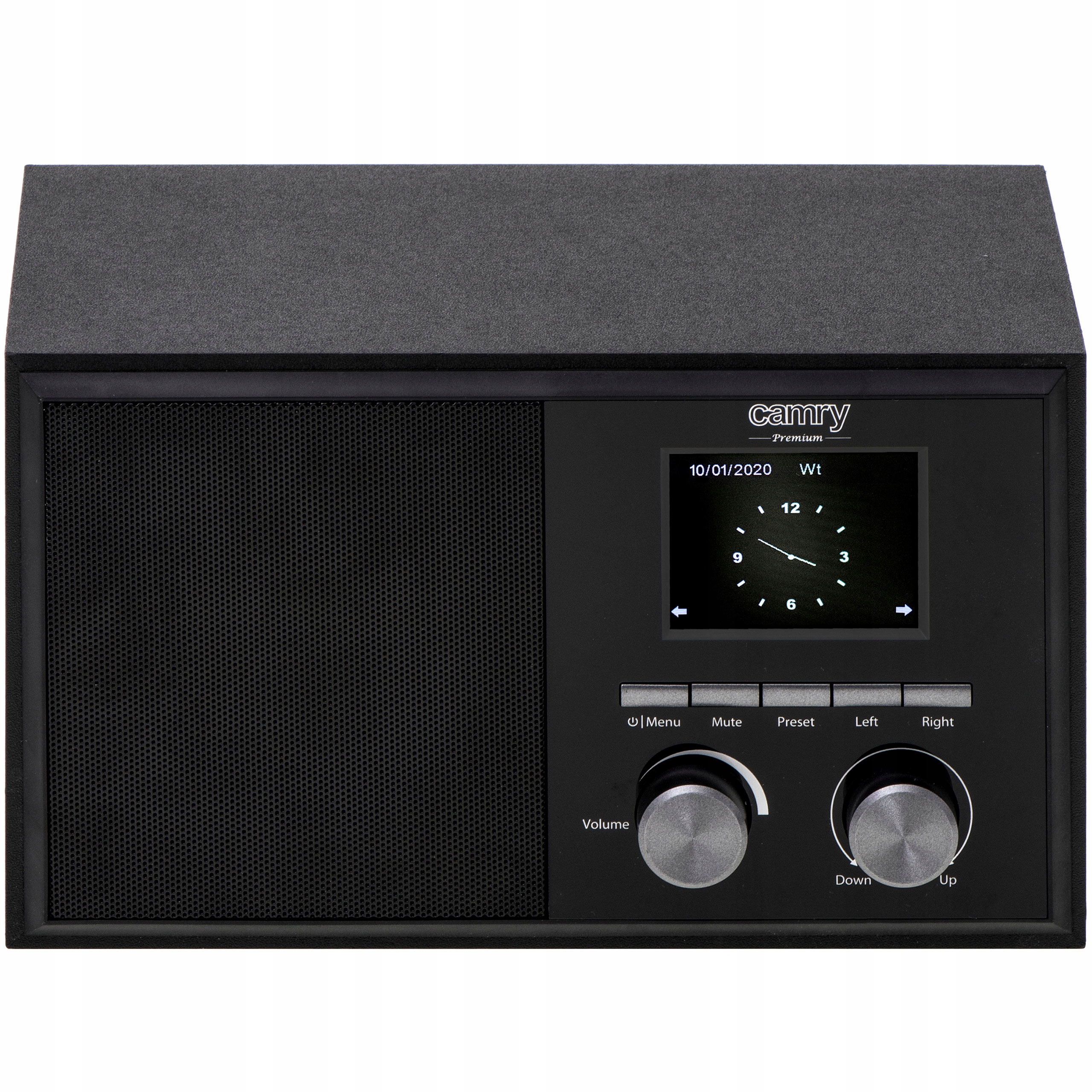 RADIO KUCHENNE INTERNETOWE WIEŻA DREWNO LCD AUX WiFi PROGNOZA POGODY ALARM Model CR 1180