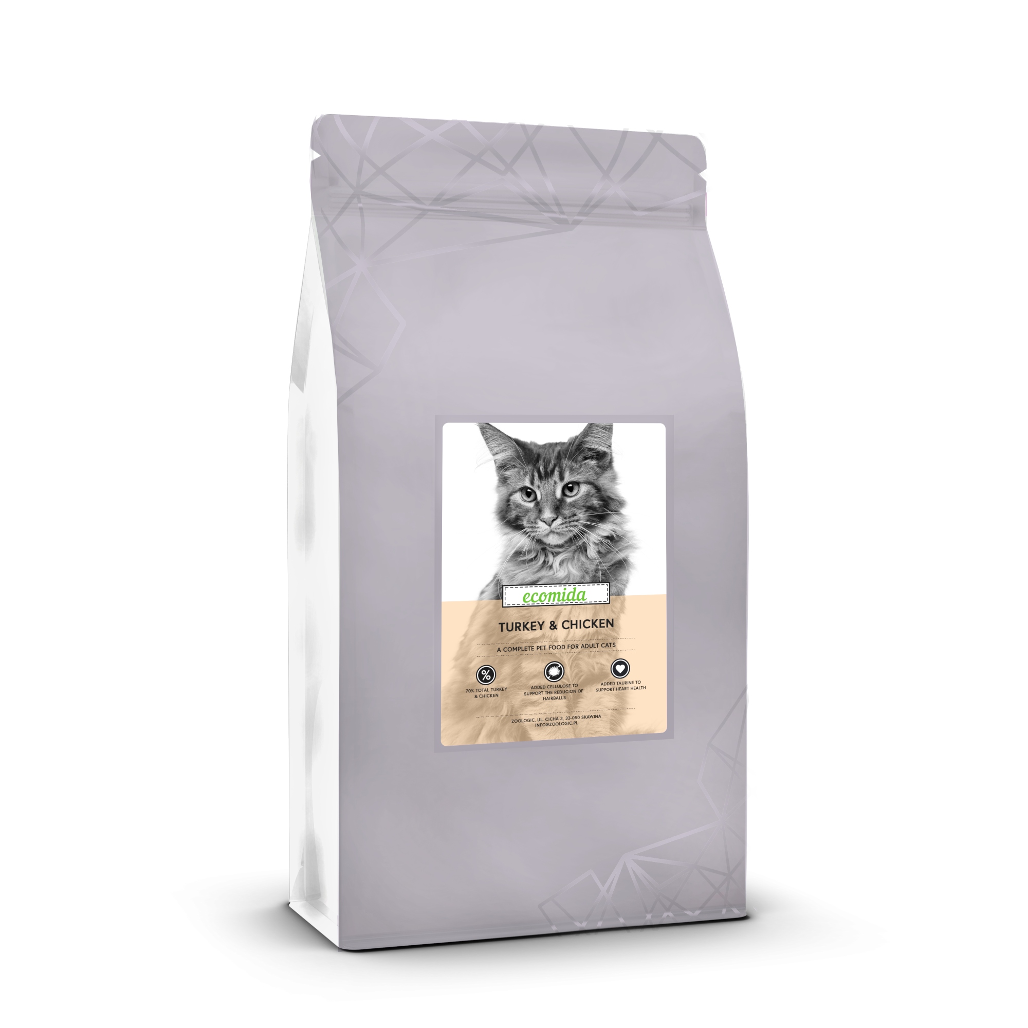 Levně Ecomida Connoiseur Bez obilovin Krůta, kuře 1,5 kg Dospělá kočka