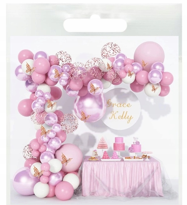 

Girlanda balonowa z motylkami Motyle i chrom G37