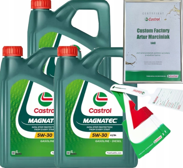 CASTROL MAGNATEC 5W30 A3/B4 12L VW 502 00 / 505 00 + ZAWIESZKA