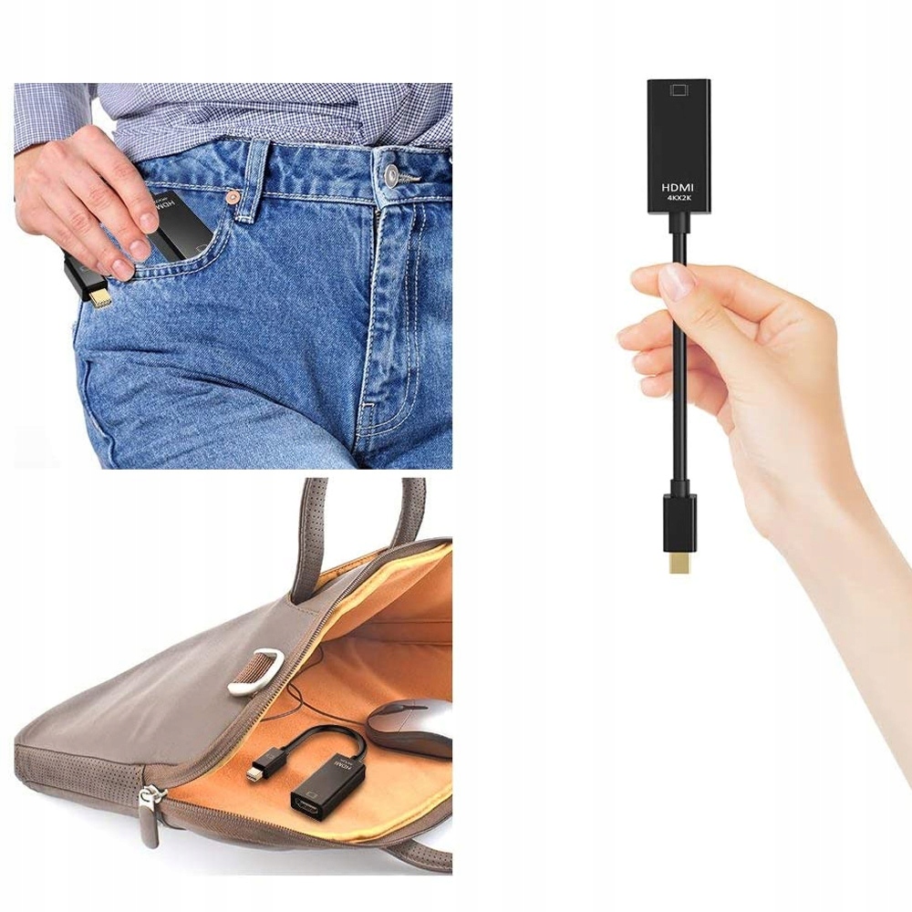 KABEL PRZEWÓD ADAPTER PRZEJŚCIÓWKA MINI DISPLAY PORT DP DO HDMI 4K UHD Marka Inna