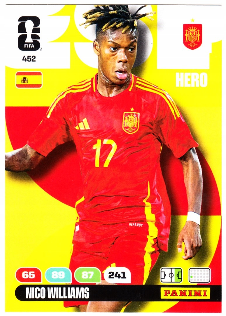 Karta Kolekcjonerska Panini Fifa World Cup 2026 Core Nico Williams 452