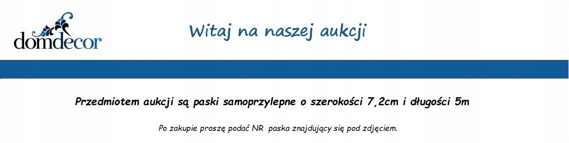 PASEK PASKI SAMOPRZYLEPNE TAPETA BORDER BORDERY 72 Szerokość produktu 7.2 cm