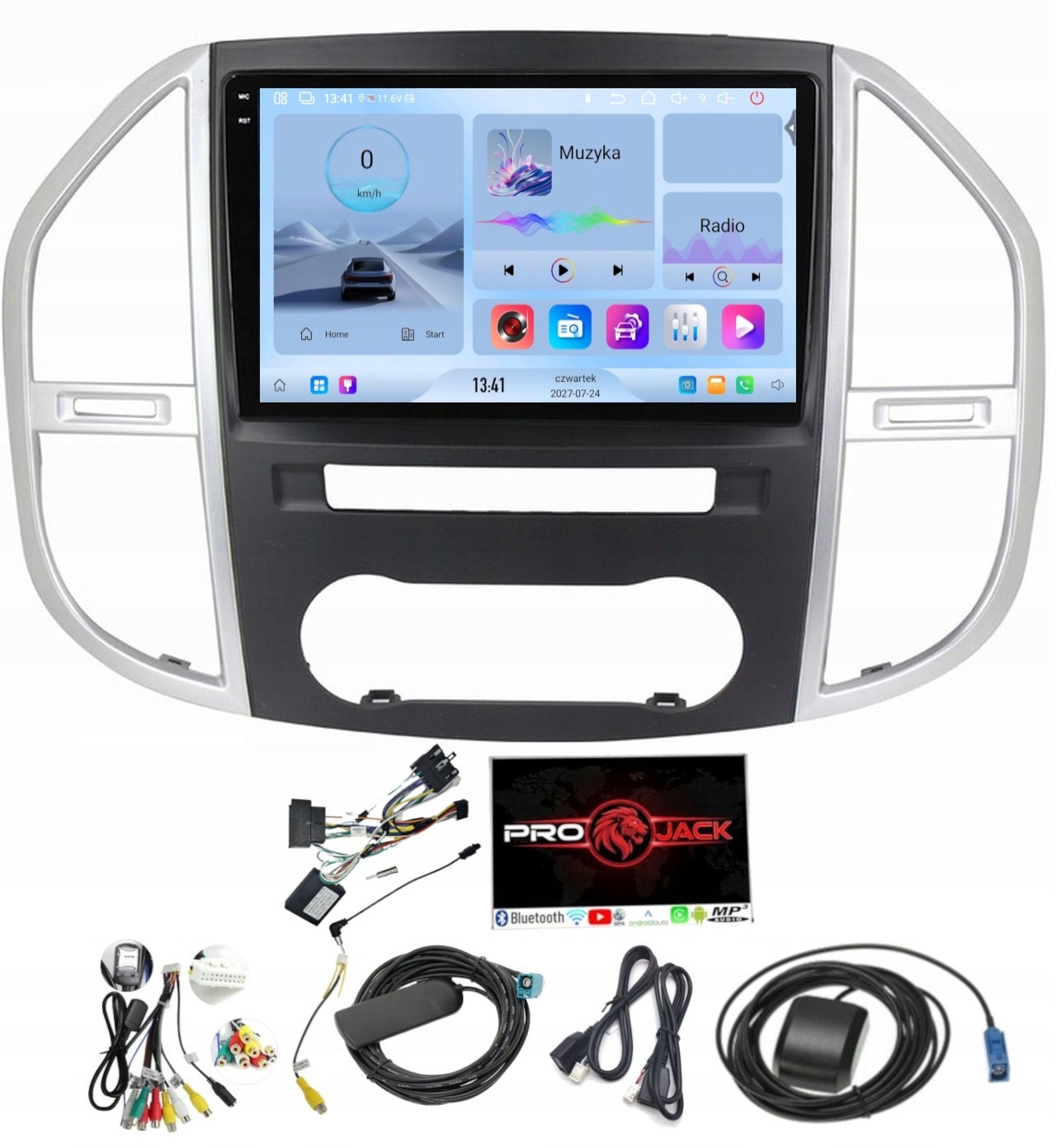 Rádio Navigace Carplay Gps Android Mercedes Vito W447 Usb 4GB 64GB Sim