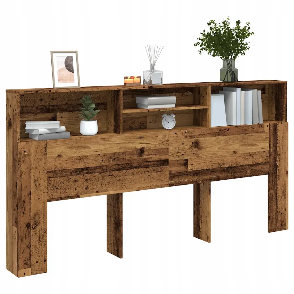 Petrashop Čelo postele s úložným prostorem old wood 200 x 19 x 103,5 cm Hn