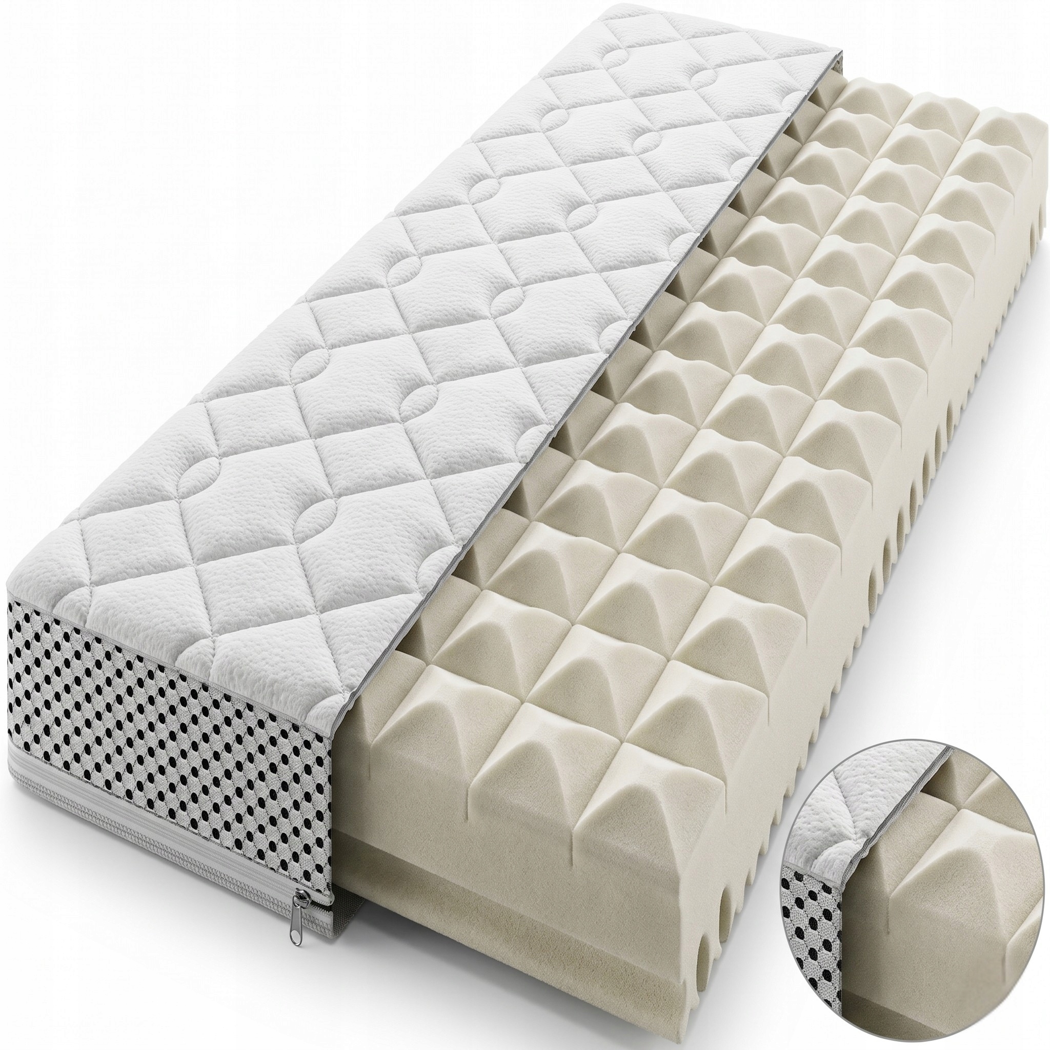 Materac Piankowy AirFlow Comfort 140x70x10 cm Oddychający Antyseptyczny