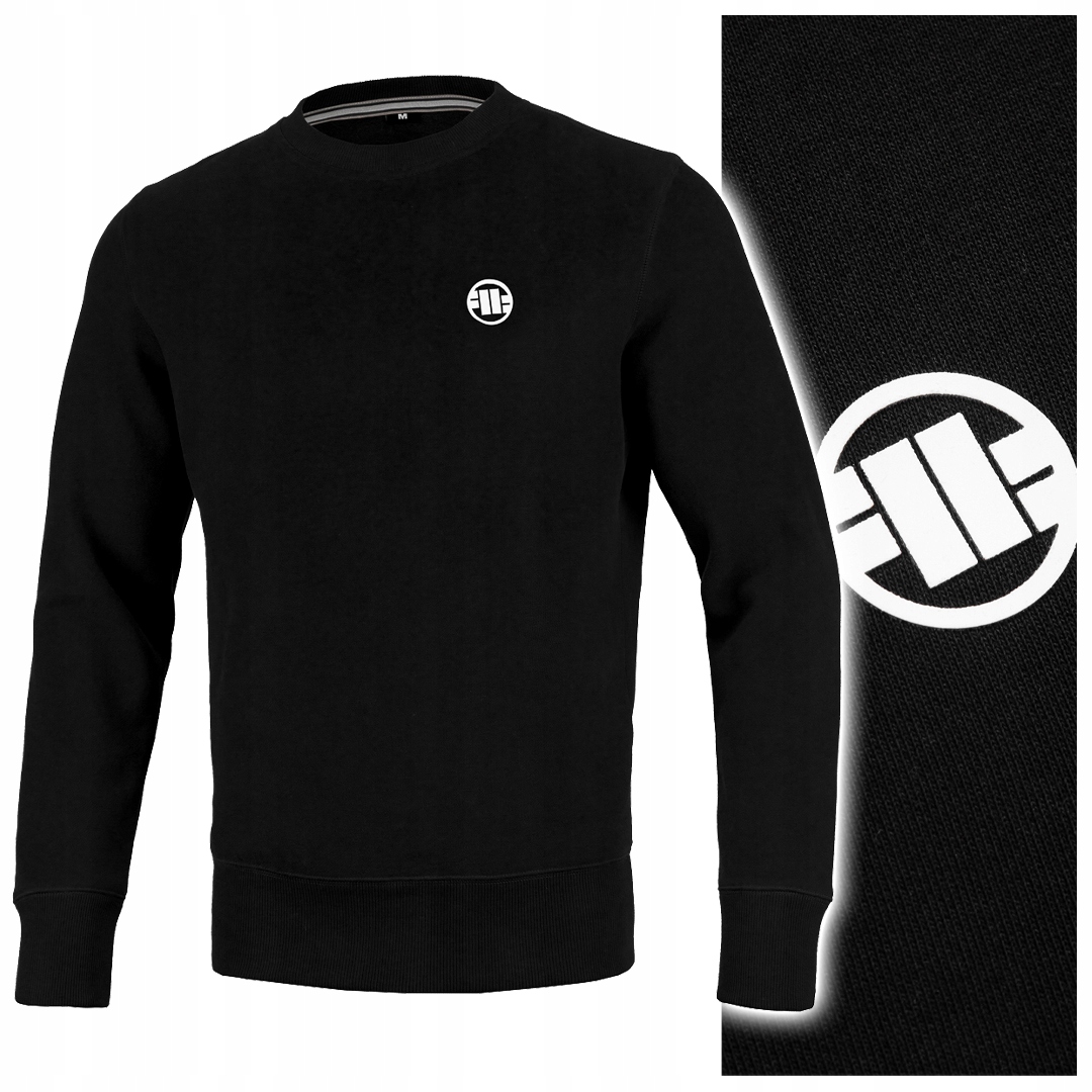 Pánská mikina klasická sportovní mikina Pit Bull Small s logem černá, velikost M