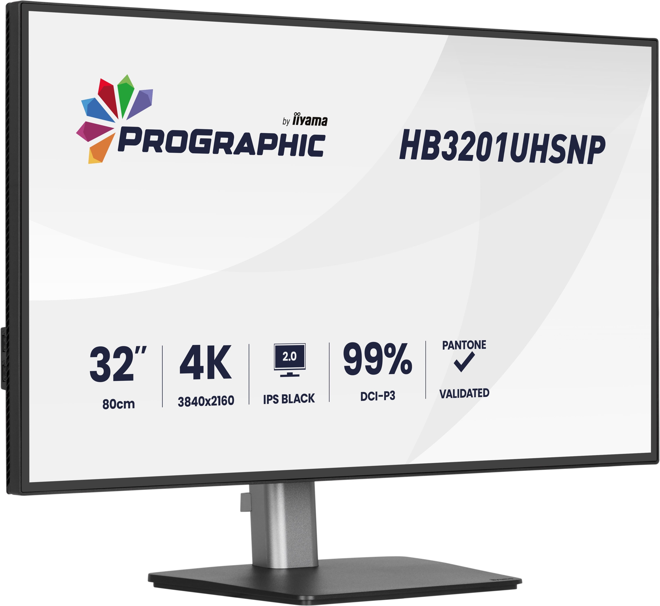 Monitor iiyama ProGraphic HB3201UHSNP-B1 32 4K Ips Black 2.0 Led, Pantone