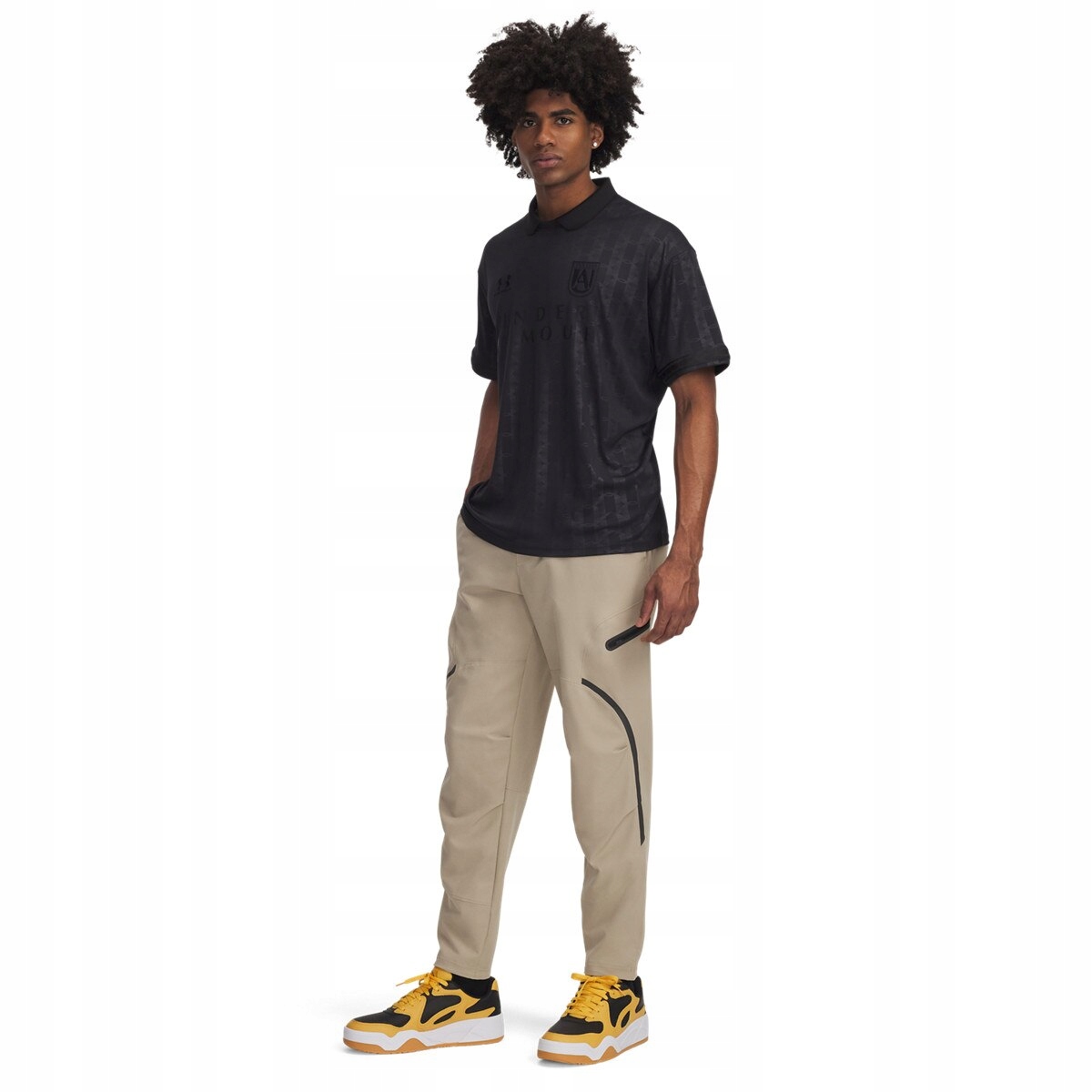 Under Armour spodnie dresowe treningowe męskie beżowe rozmiar XXL