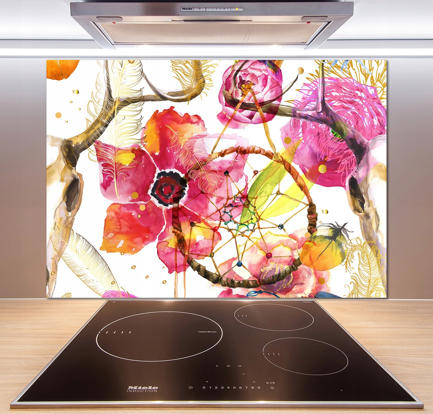 

Panel do kuchni Kwiecisty wzór 100x70 cm + Klej
