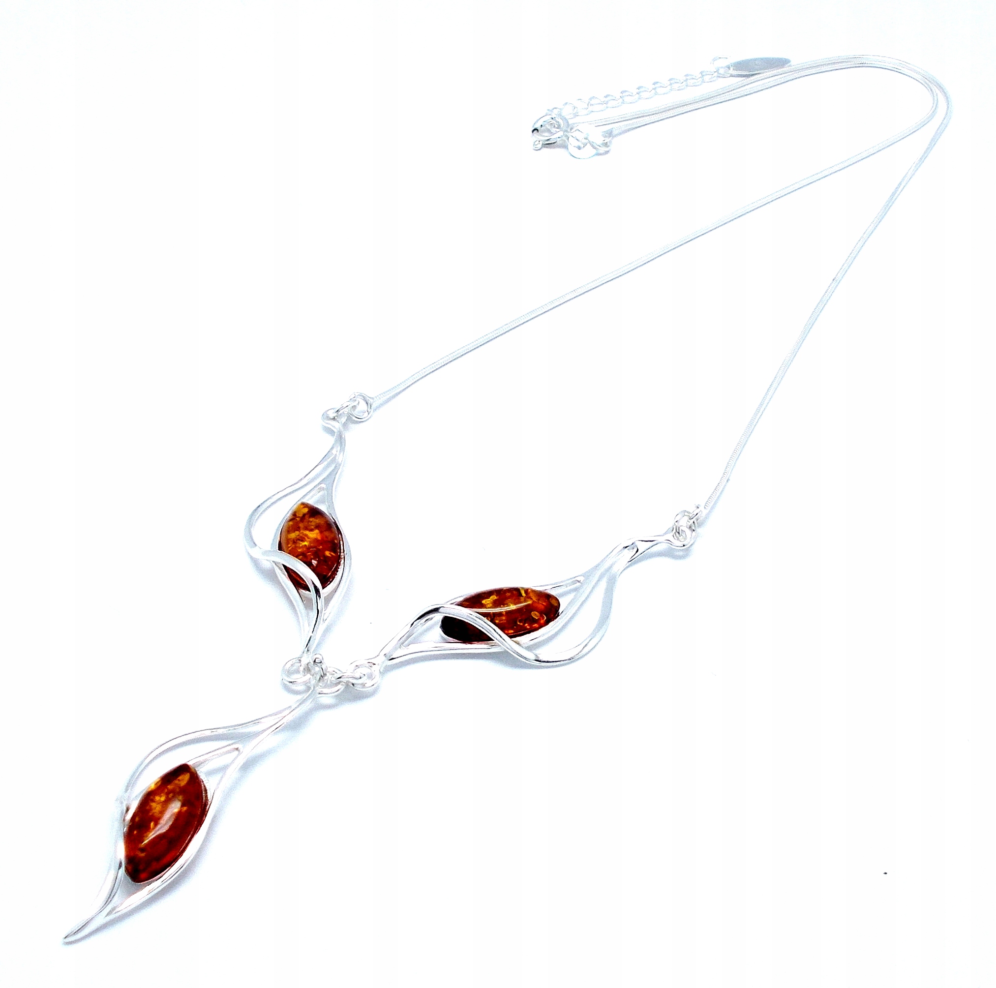 Stříbrný Náhrdelník S Jantarem Kolia