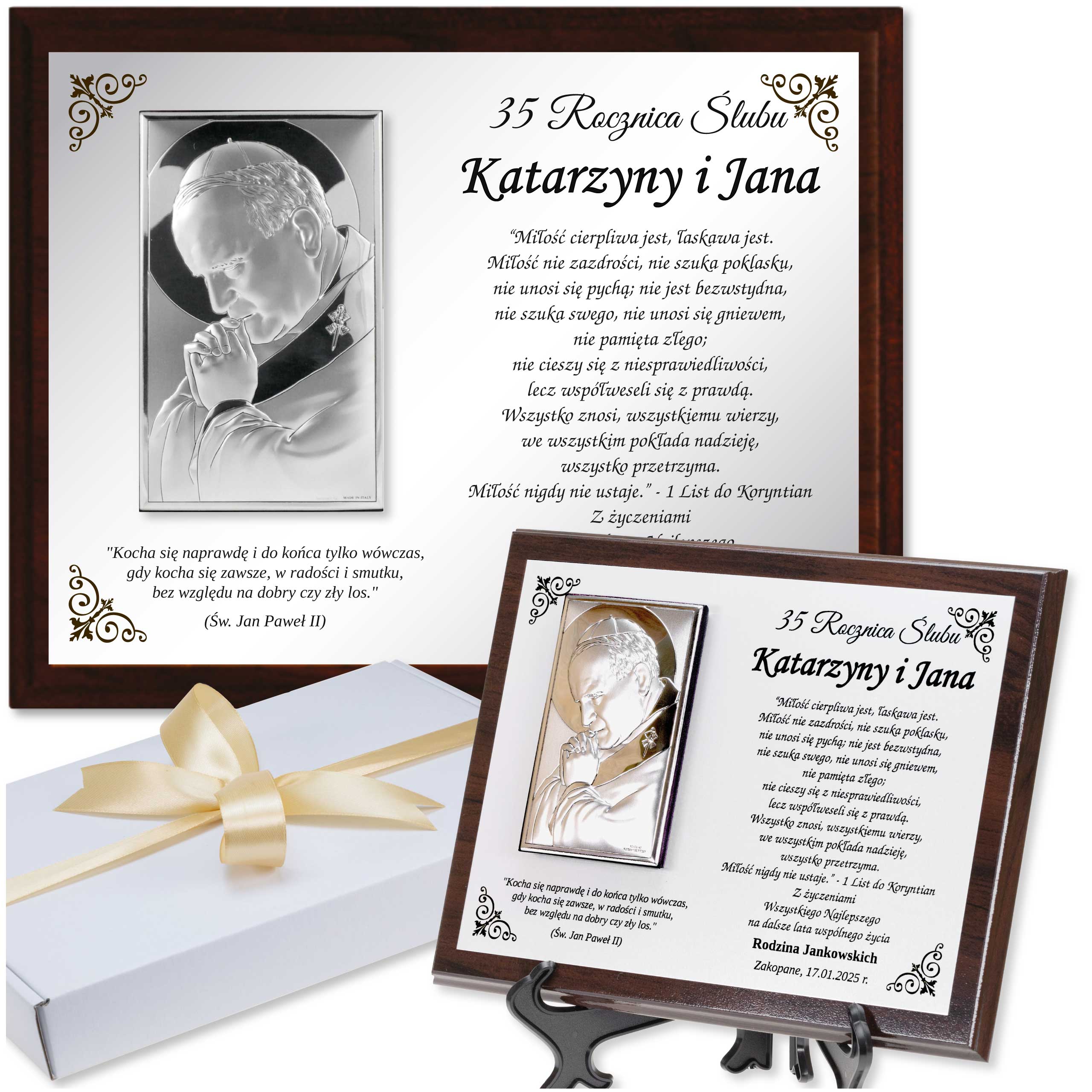 Rocznica Ślubu Jubileusz 10 15 20 25 30 40 45 50 55 Gody pudełko