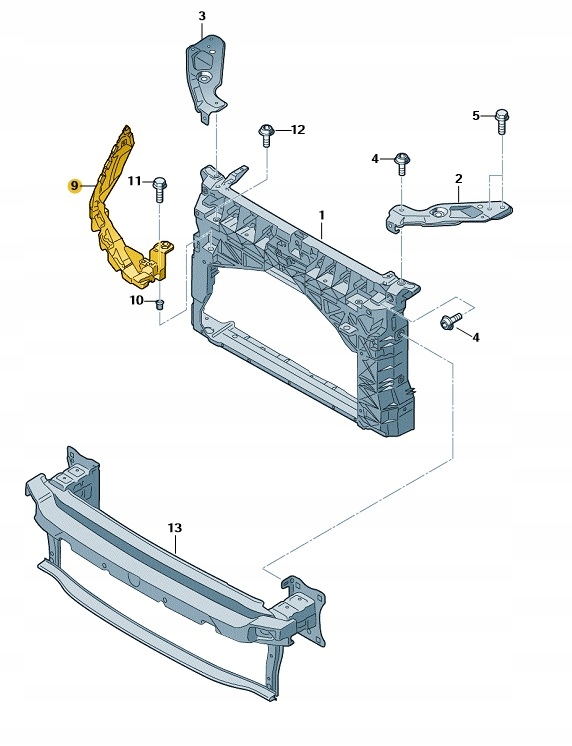 NOWY ORYGINALNY ŚLIZG POD REFLEKTOR PRAWY LEON III Producent części SEAT OE