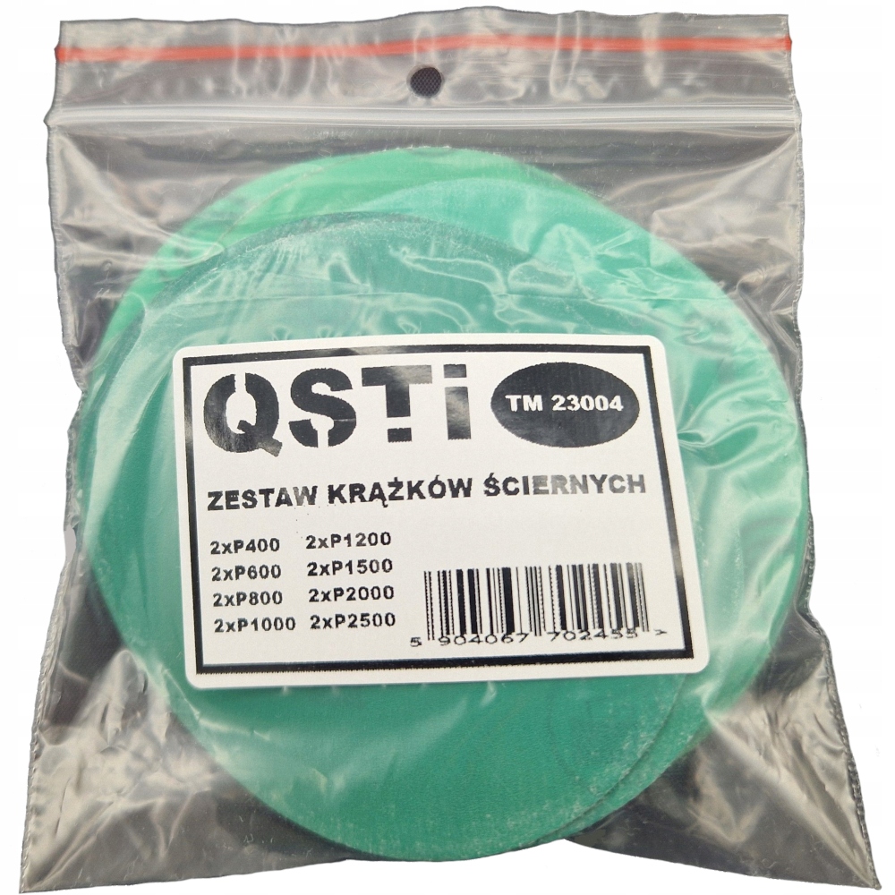 16x Krążki ścierne papier wodny do polerowania na rzep 75mm P400-P2500 Qsti