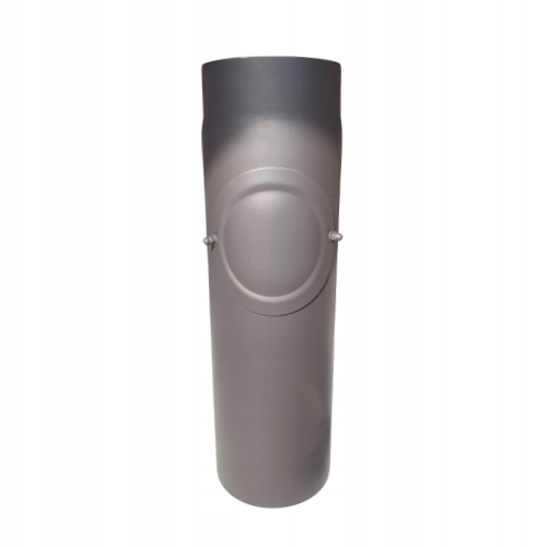 Rura stalowa spalinowa czarna do kotła kominka z wyczystką Fi 150 50cm 2mm