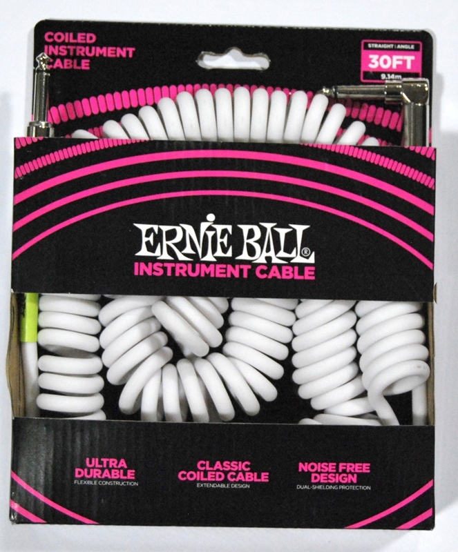 Spirálový kytarový kabel Ernieball EB6045 Instumentální kabel 9 mb