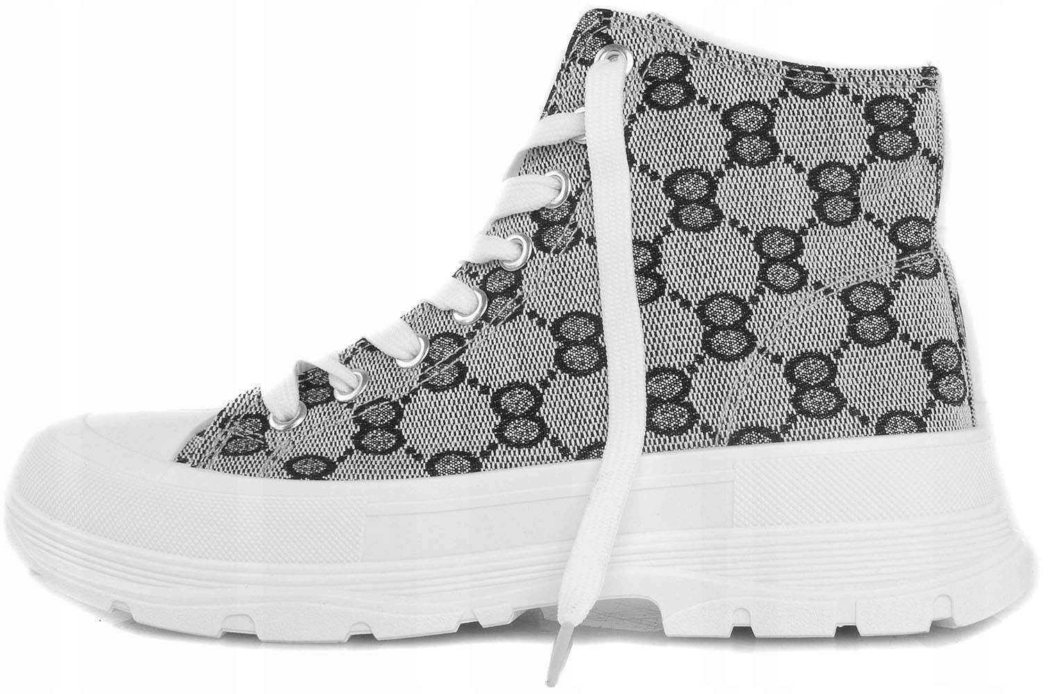 

Szare Wysokie Trampki Palladi 39