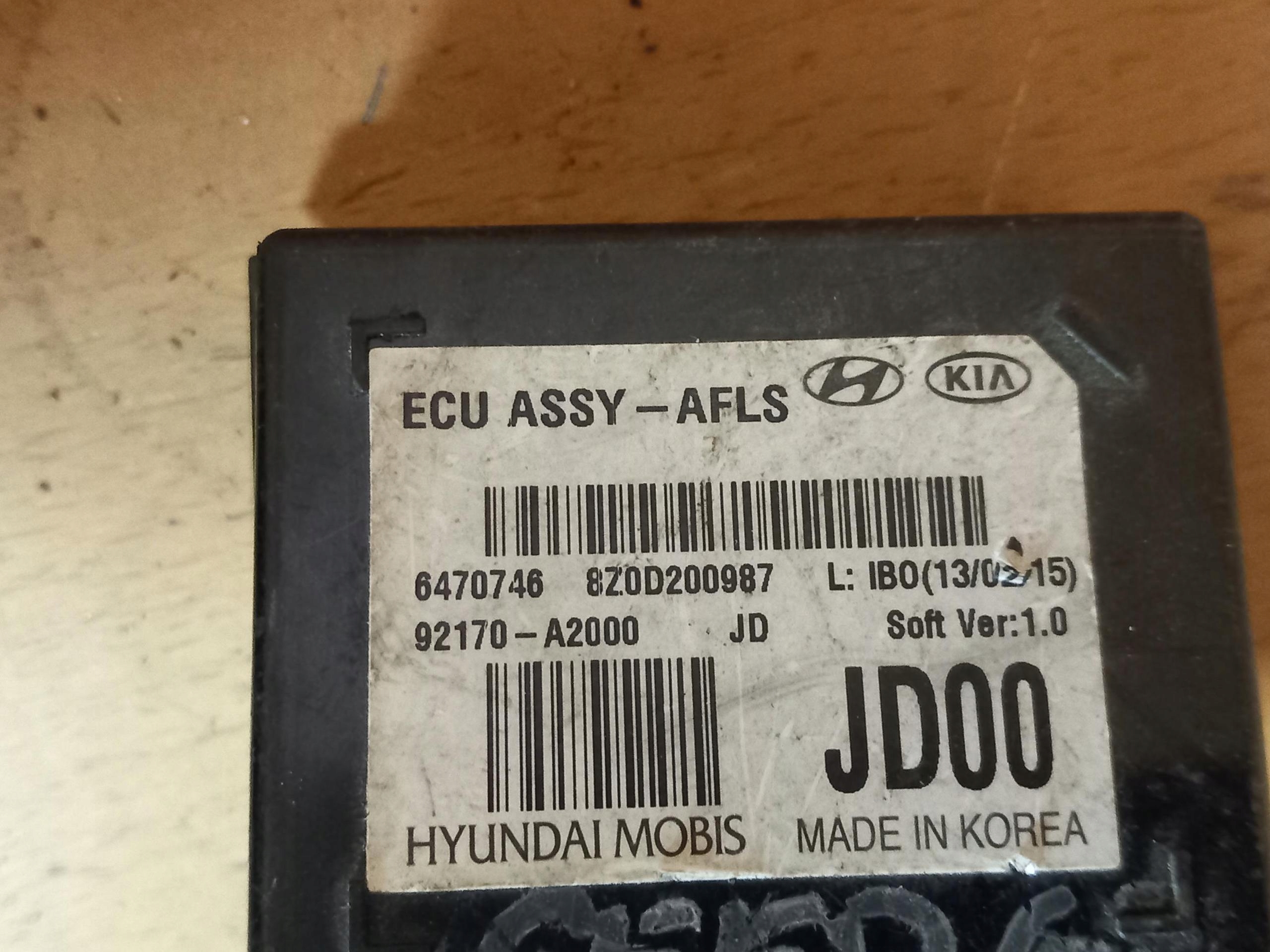 modulo Centralina ECU ASSY KIA CEED II 92170-A2000 12-18