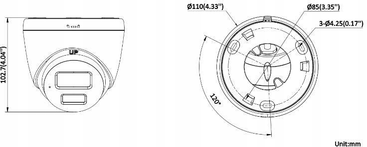 Ip Kamera Hikvision DS-2CD1363G2-LIUF/SL 2.8mm Pl