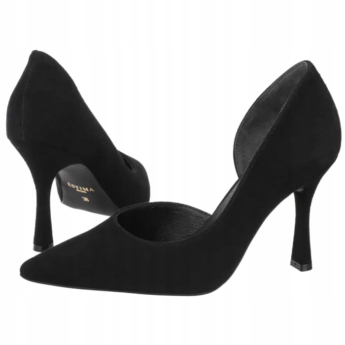 Dámské lodičky na podpatku Ryłko Černé Velurové 9UNN5_T4 __14