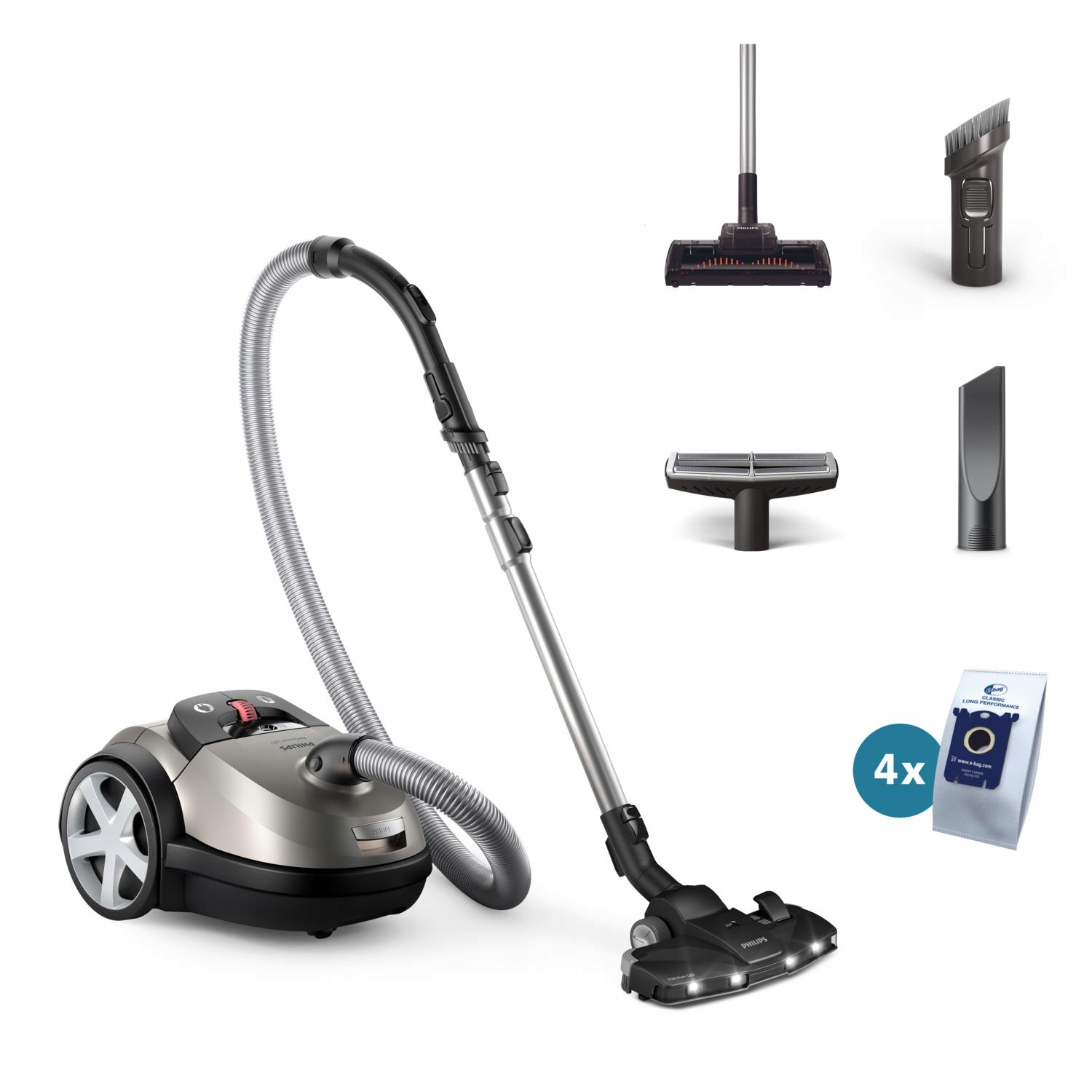 Vysávač Philips Bezdrôtový 900 Wattov Objem 4 l Hlučnosť 75 dB Čierny