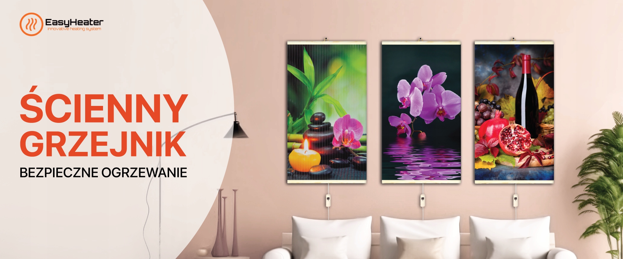 Panel grzewczy na podczerwień EasyHeater z regulatorem 430W Orchidea Marka inna