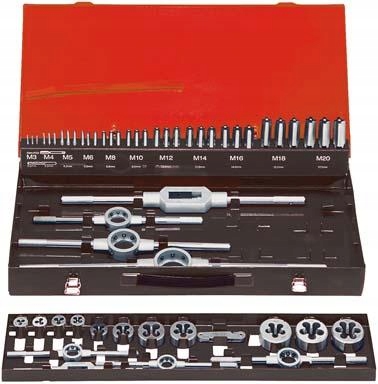 Sada ručních závitníků DIN352 Hss M3-20 Format