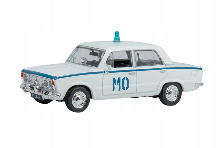 KOLEKCJA PRL METAL MODEL DUŻY FIAT 125p MILICJA MO
