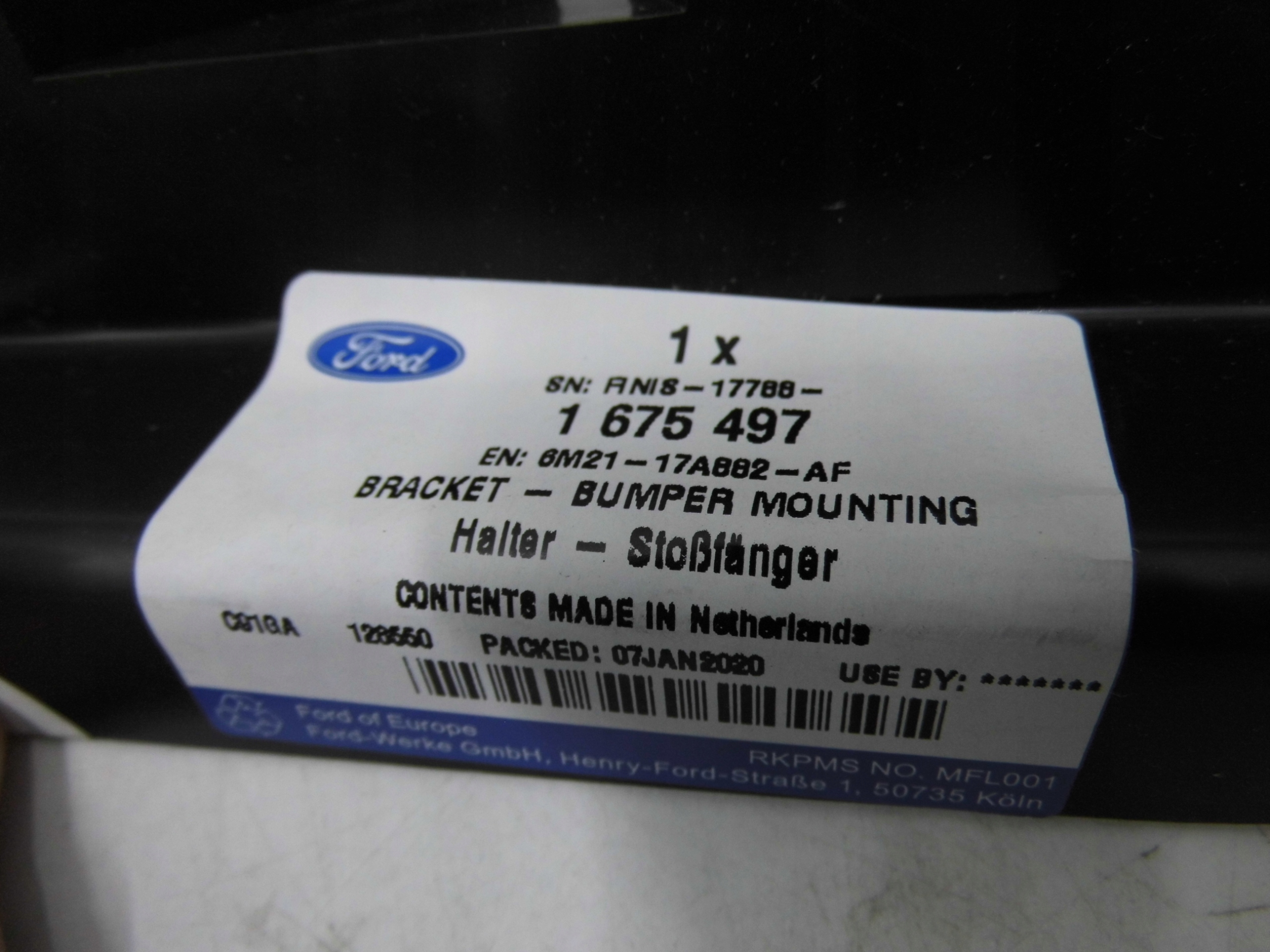 SLIZG ZDERZAKA TYLNEGO LEWY FORD S MAX GALAXY Mk3 Installation side Rear