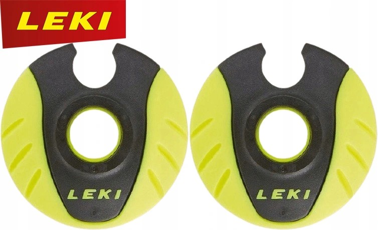 Talerzyki narciarskie do kijków Leki Cobra black-yellow 2szt