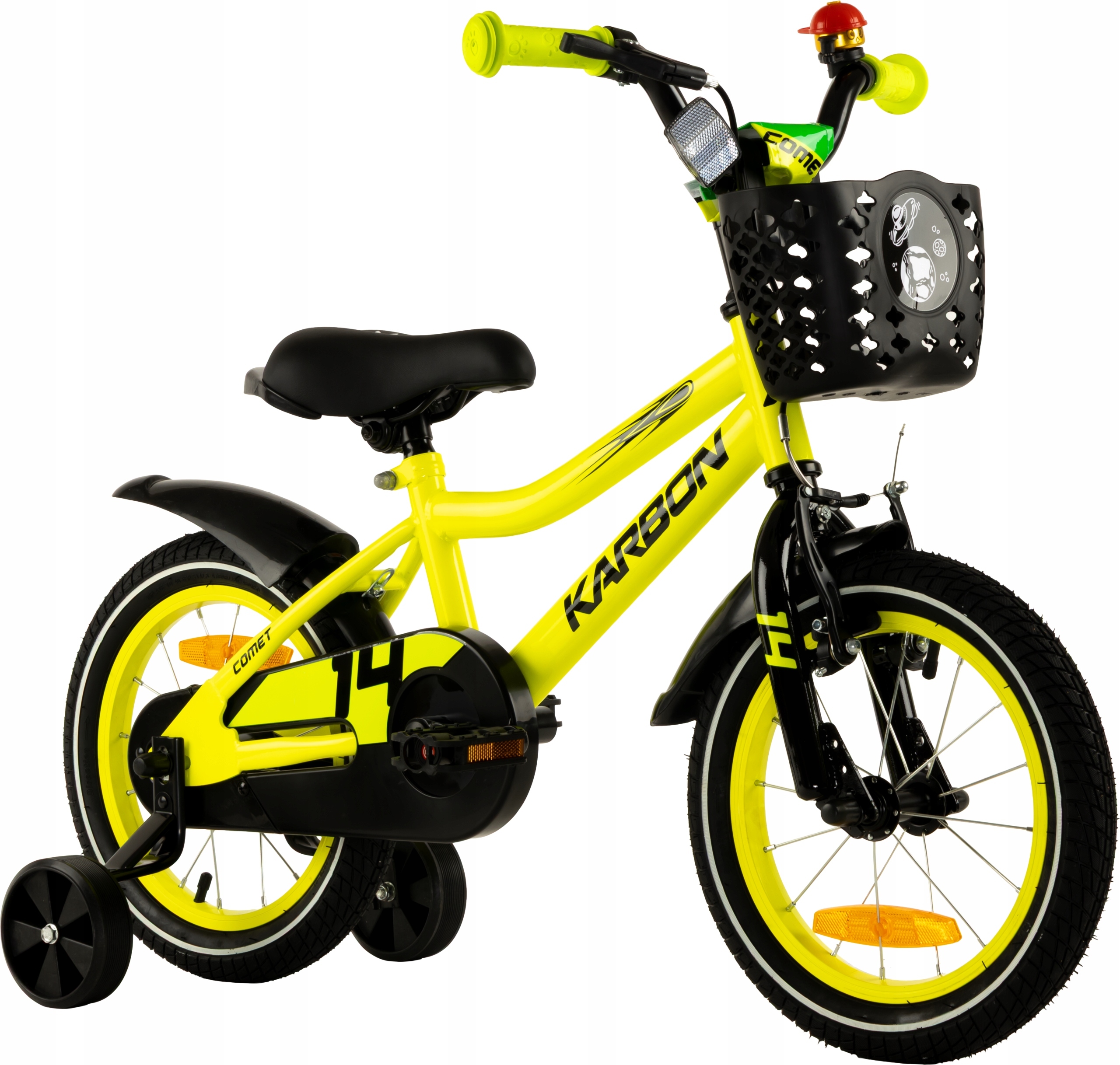 Rowerek Dziecięcy 14 Comet Limonka B14KA740802C Karbon