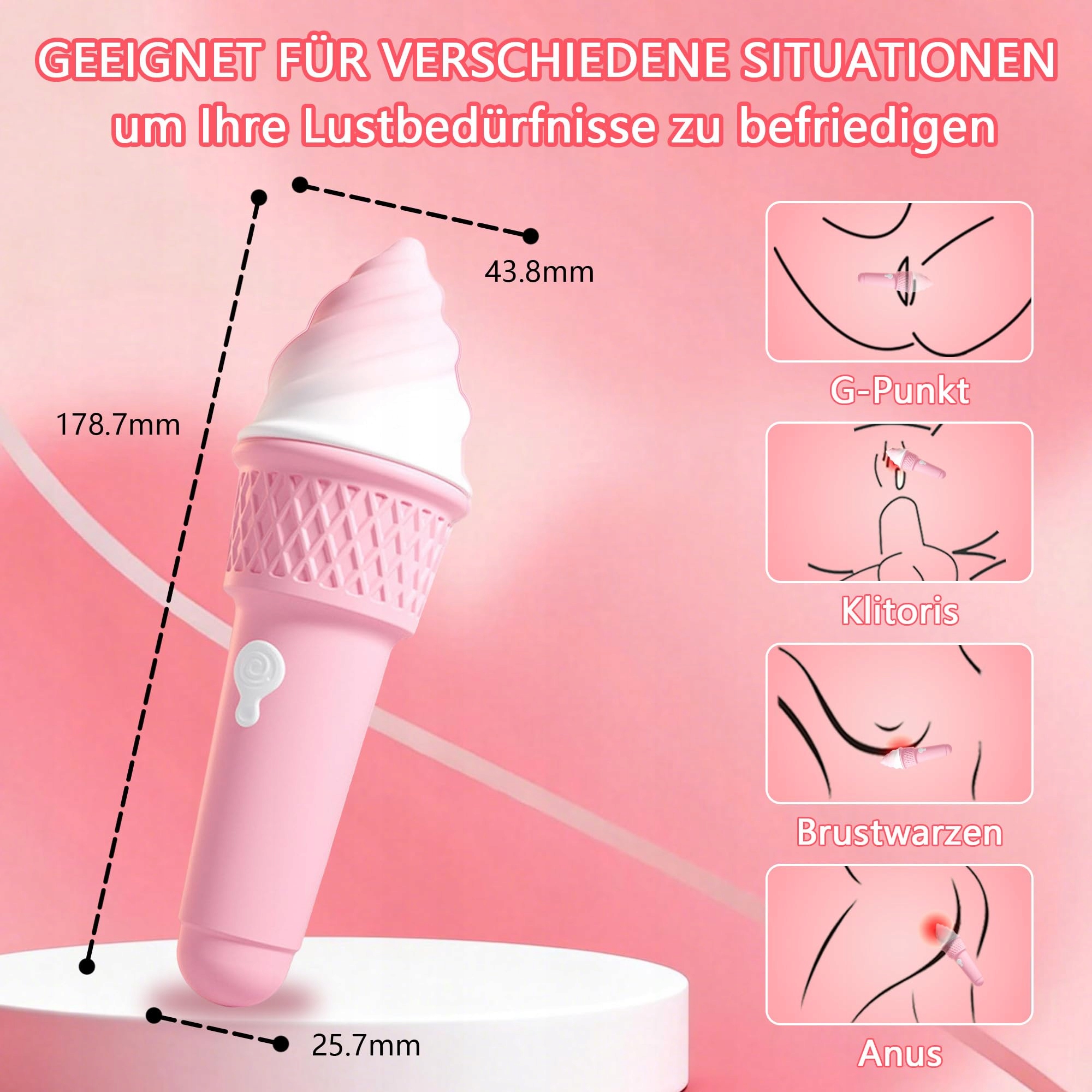 CHICLSQ Wiertarka Zestaw Z Wibratorem Punktu G 12 Trybów USB Dla Par — miniatura 3