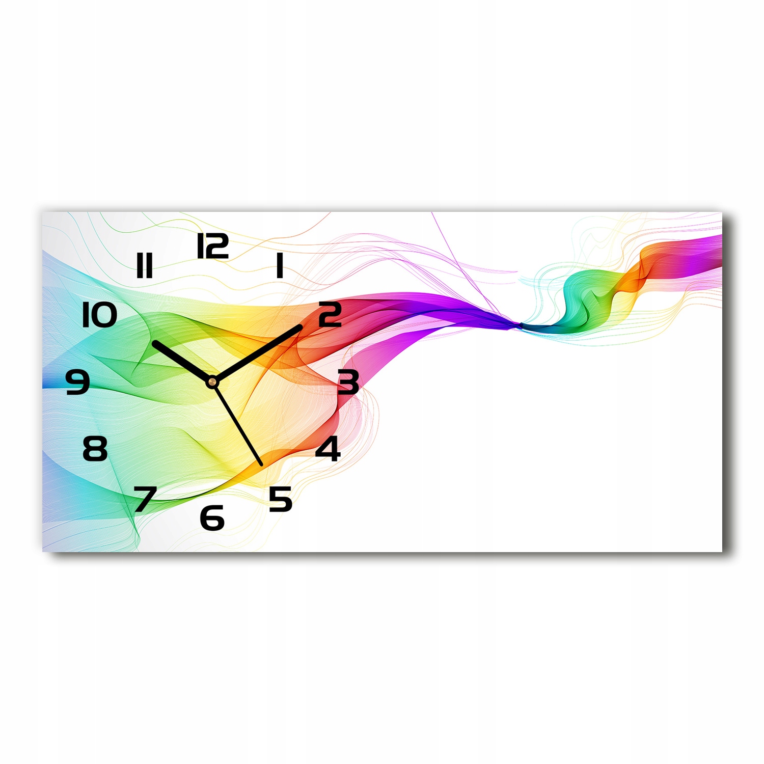 

Zegar ścienny szklany Kolorowa abstrakcja 60x30 cm