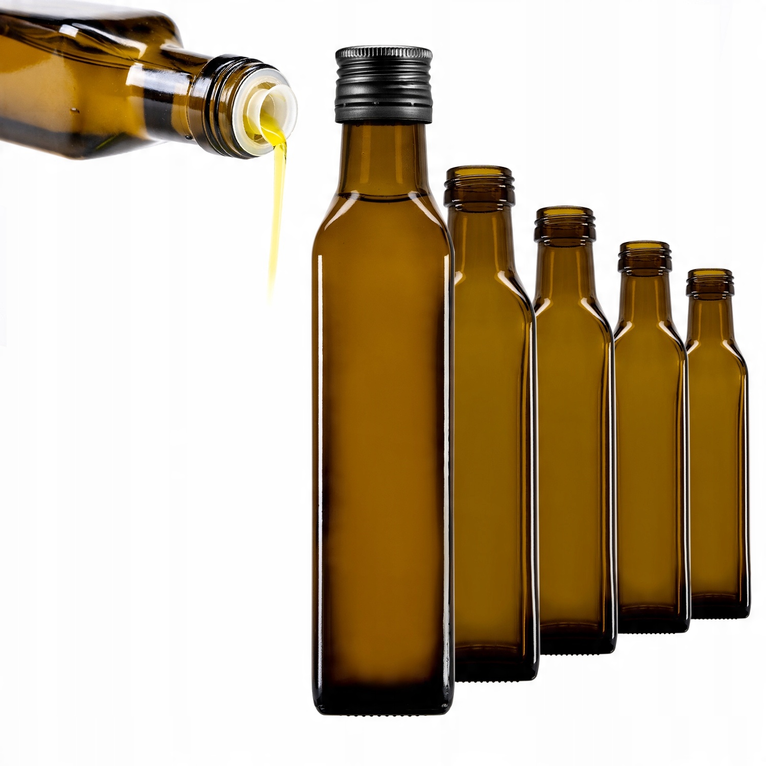 

10 szt Butelki z dozownikiem szklane Marasca 250ml