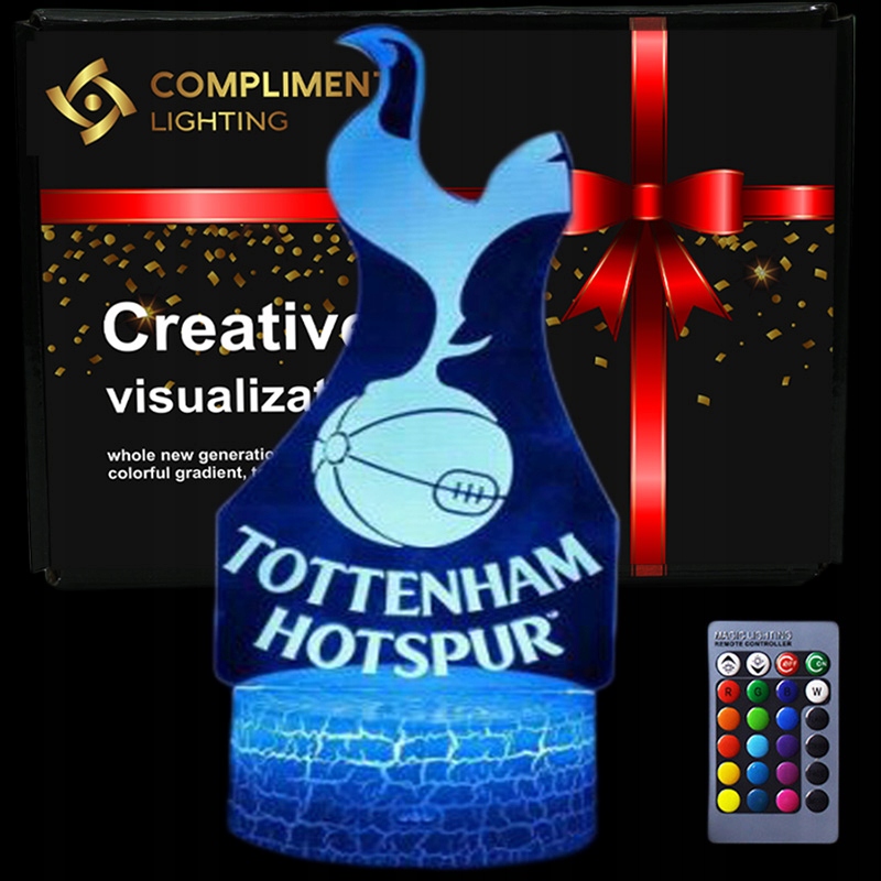 Lampka 3D nocna led usb + pilot Tottenham Hotspurs EAN (GTIN) 5906288050926