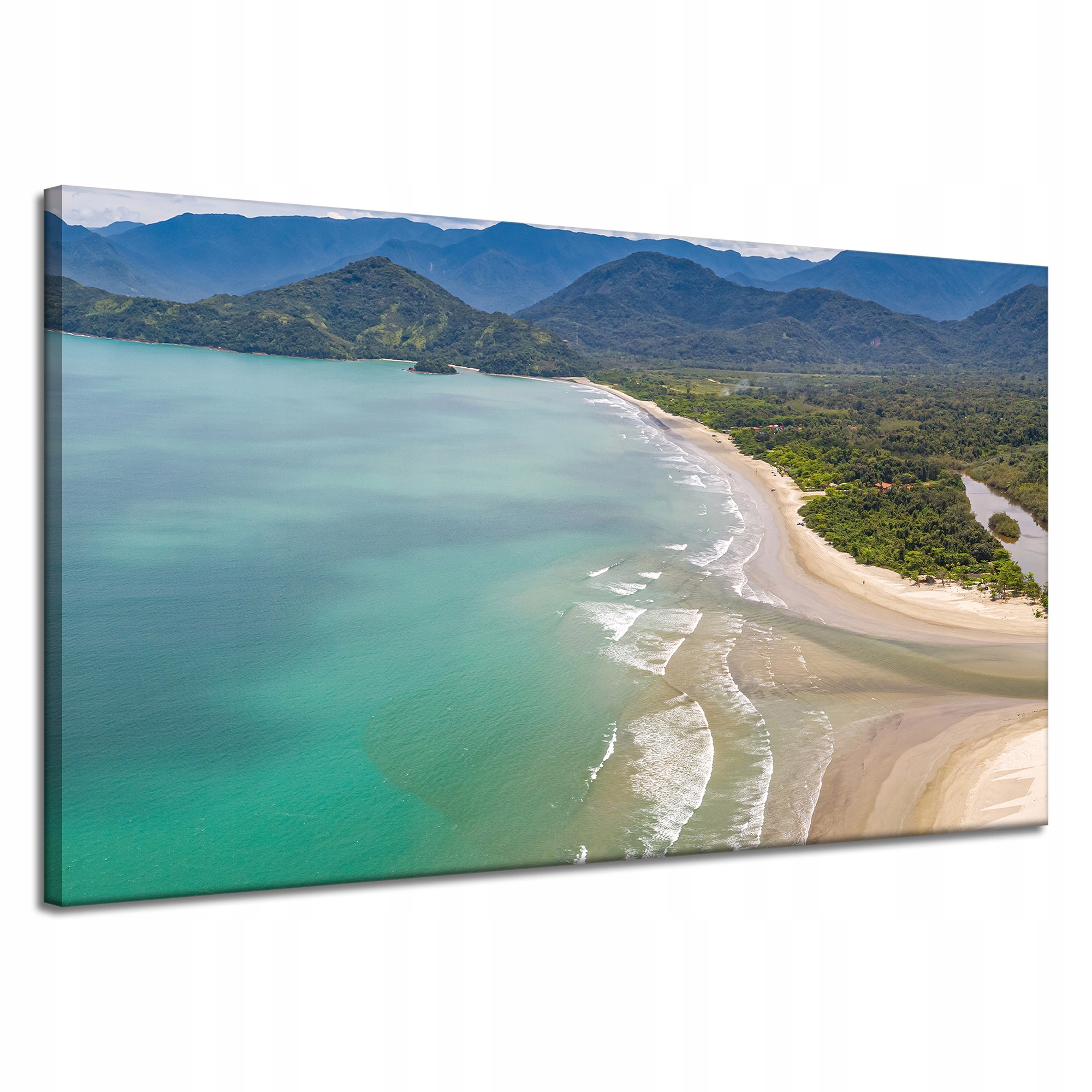 Obraz na plátně Voda Pobřeží Vlny Hory Příroda 120x70 cm