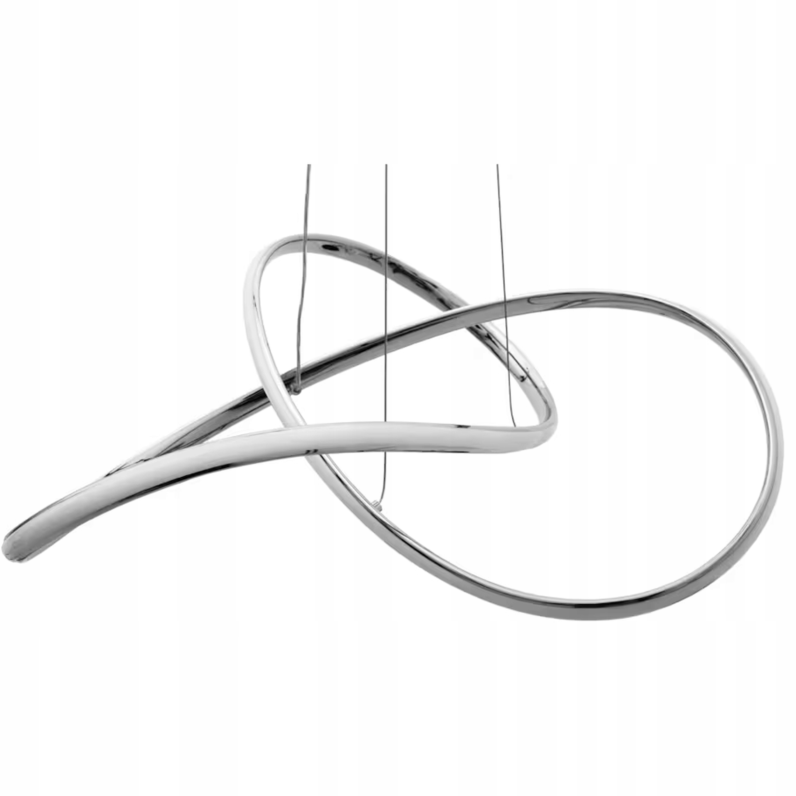 Moderná Lampa Chrom Strieborná 55CM Led Diaľkový Ovládač 3 Farby Svetla S Pilotom