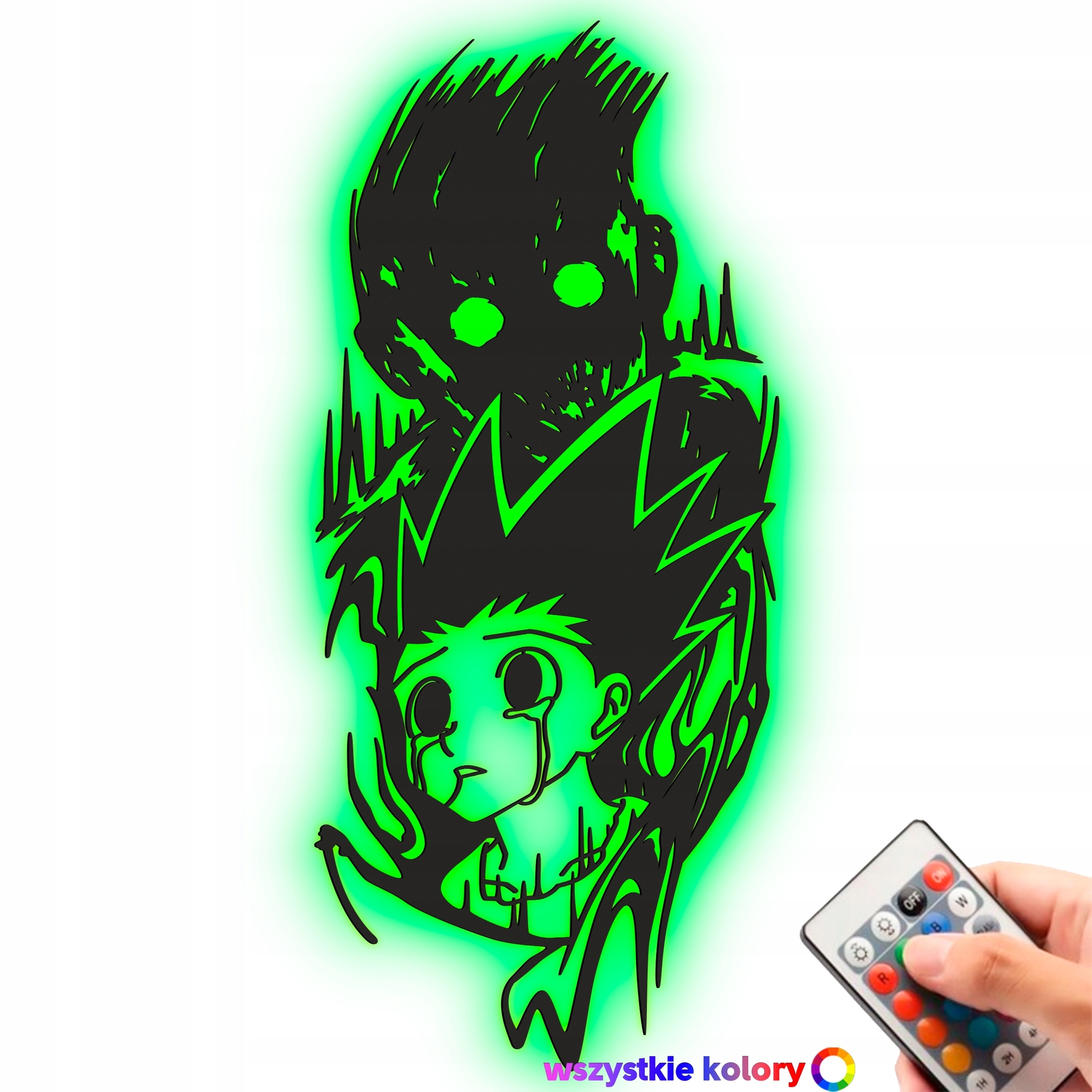Killua Hunter x Hunter Noční Lampa Led Obraz Dřevěný Anime Dárek