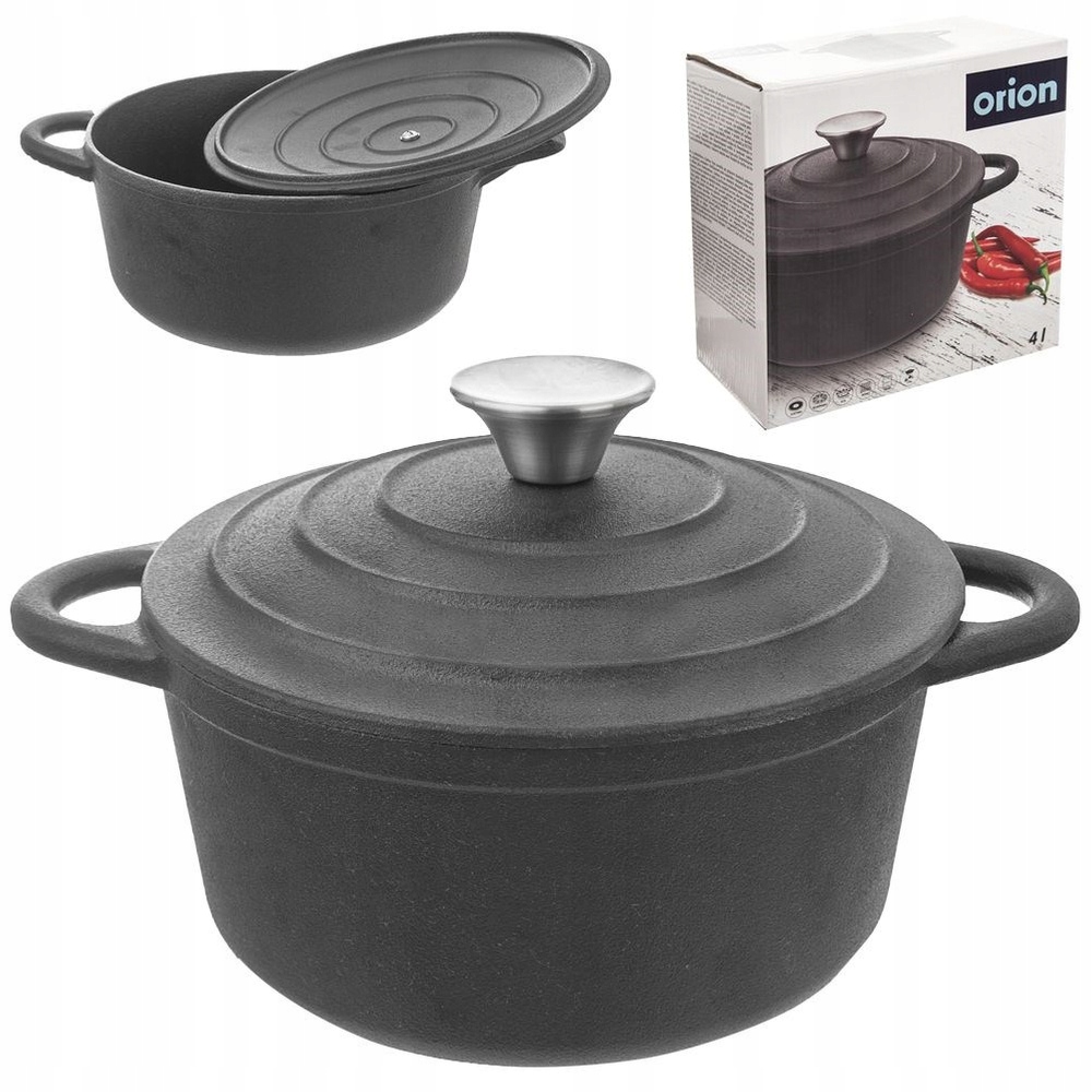 Hrniec s pokrievkou Litina 23 cm, 4 l