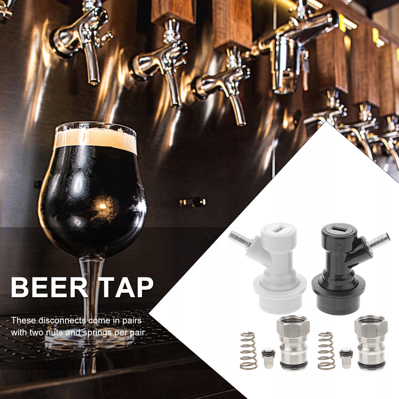 ZŁĄCZA KEGÓW Z ZAWORAMI ZE STALI NIERDZEWNEJ 2 Liczba elementów w zestawie 0 szt.