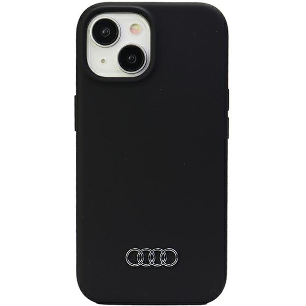 Audi silikonové pouzdro iPhone 15 Plus 14 Plus 6,7" černo/černé pevné pouzdro Au-l