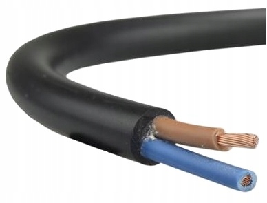 PRZEWÓD linka OMY 2x1 300/300V czarny 1metr