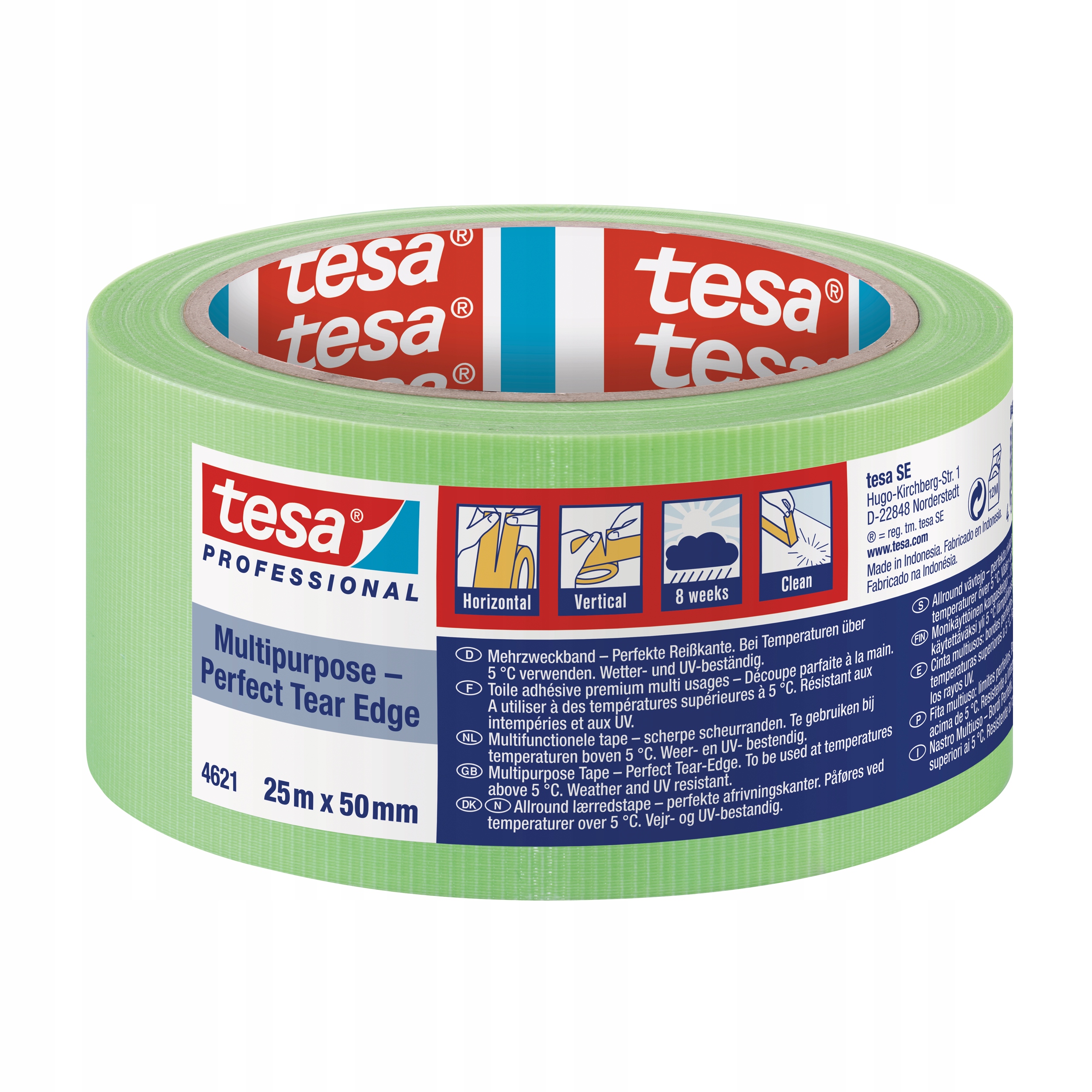 

Tesa 4621 Wielozadaniowa taśma tkaninowa ziel. 25m