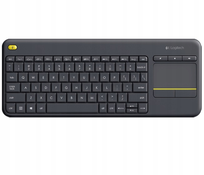 Logitech K400 plus/Bezdrôtová Usb/us layout/Čierna