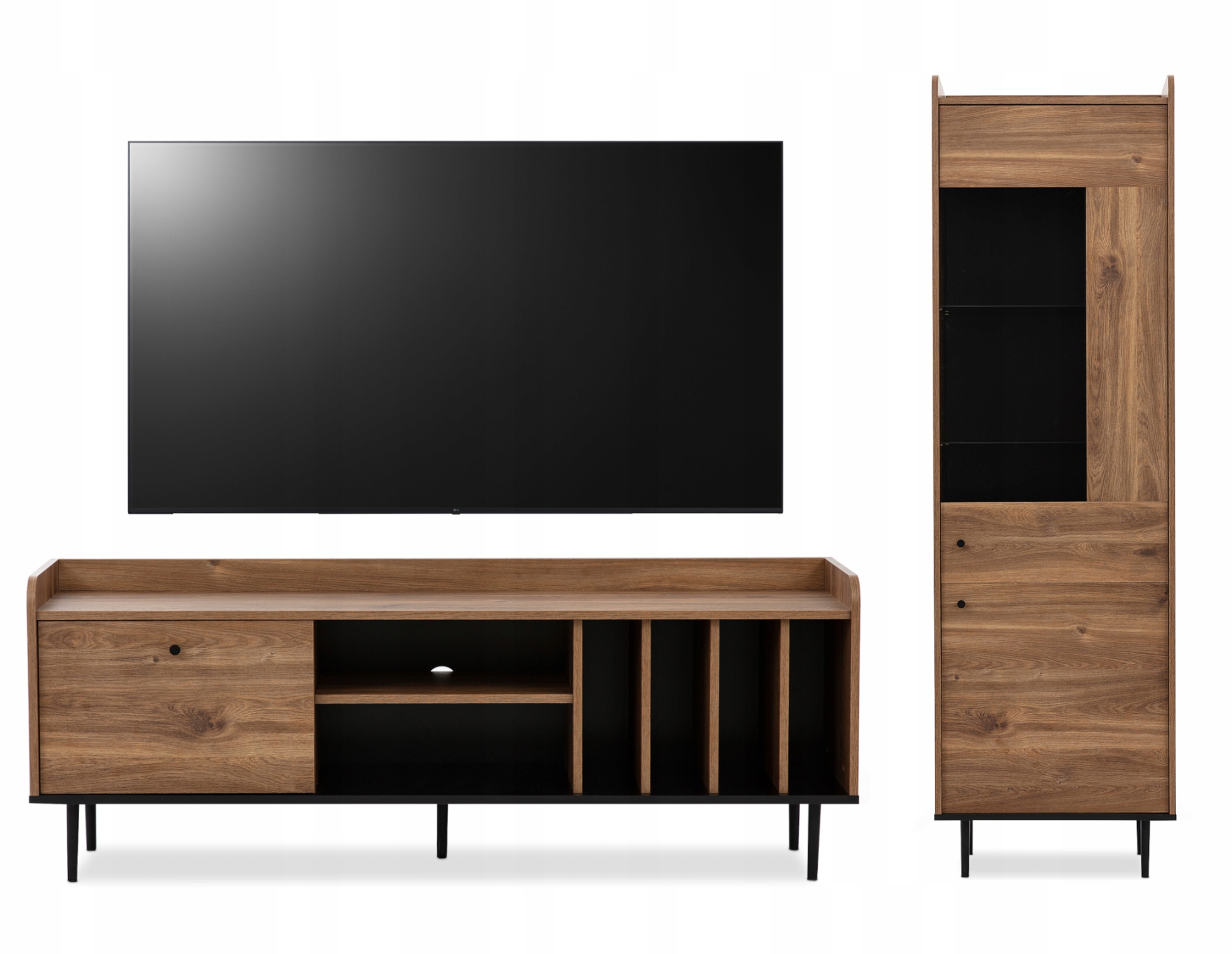 Sada Rtv Skříňka Televizní Stolek 150 CM Vitrína 200 CM Loft Christo Konsimo