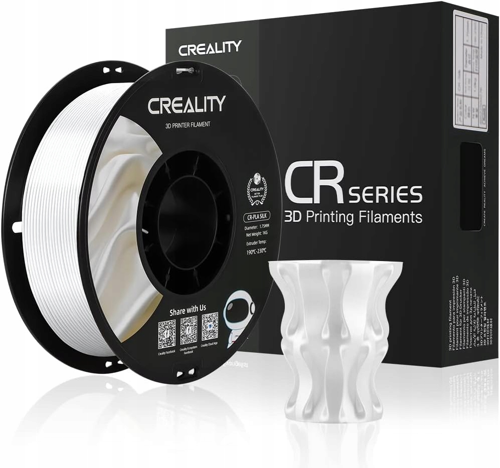 FILAMENT CREALITY CR-WHITE SILK WHITE SILK 1 КГ