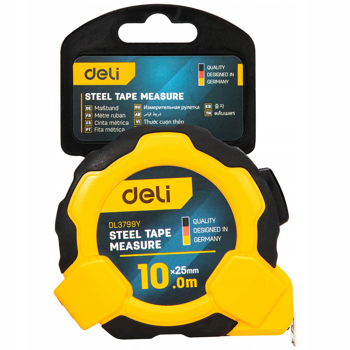 

Miara zwijana Deli Tools EDL3799Y, 10m/25mm (żółta