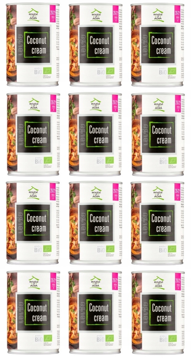 Levně 12 x House Of Asia prémiové kokosové mléko 20-22% Uht Bio Svařovací
