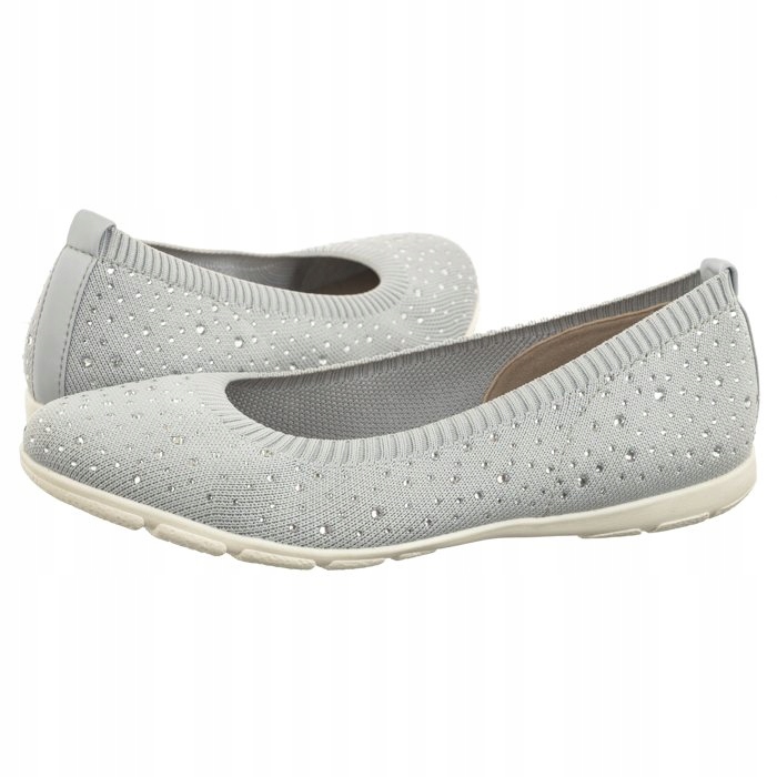 Dámské baleríny Baleriny Caprice 9-22107 Lt. Grey Knit