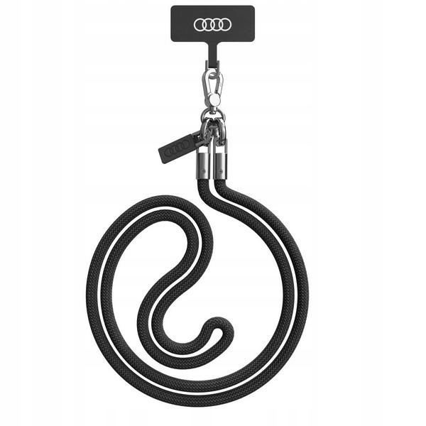 Audi univerzální vodítko pro telefon 120 cm 6 mm crossbody černá/černá AU-CBL8